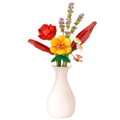 Конструктор Красно жёлтый букет 574 детали Loz 4603_MK 1